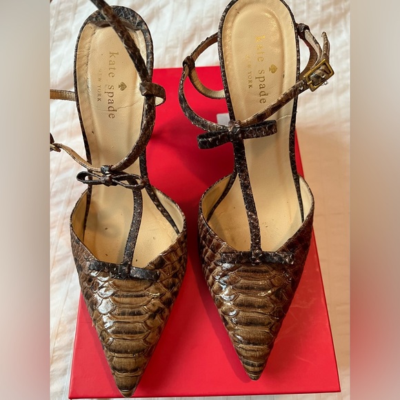 Kate spade snakeskin heels size 8 - Picture 4 of 7